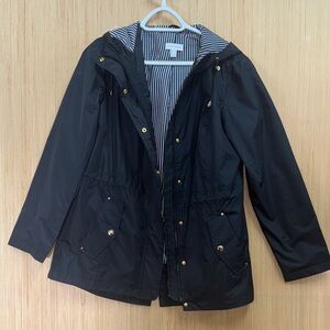 Susan Graver Black Utility Jacket with Gold Buttons